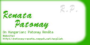 renata patonay business card