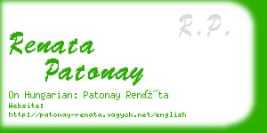 renata patonay business card